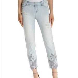 Celebrity PINK LUDLOW Denim Ankle Embroidered Jean